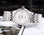 Perfect Replica Patek Philippe Calatrava White Face Stainless Steel Band 40mm Watch